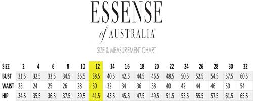 essense of australia bridal size chart