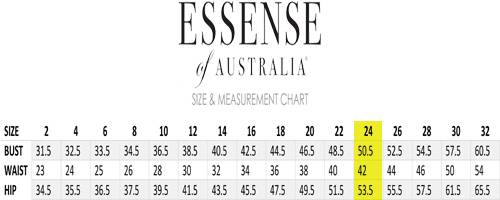 essense of australia bridal size chart