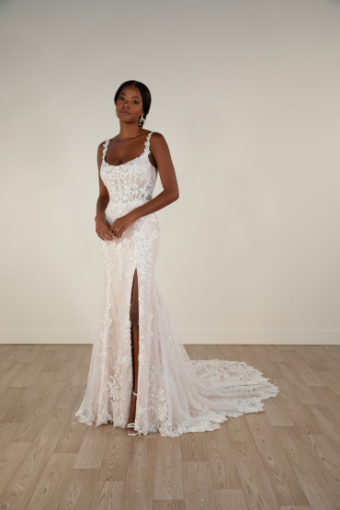 Stella York Style #7941 #0 default (IVIV-PL) IVORY LACE OVER IVORY GOWN W PORCELAIN TULLE ILLUSION thumbnail